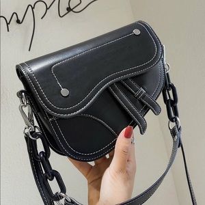 Black saddle bag